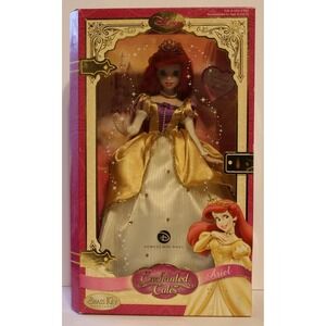 Vintage Disney Ariel Enchanted Tales  Porcelain Doll Brass key 2007. 16" (M)